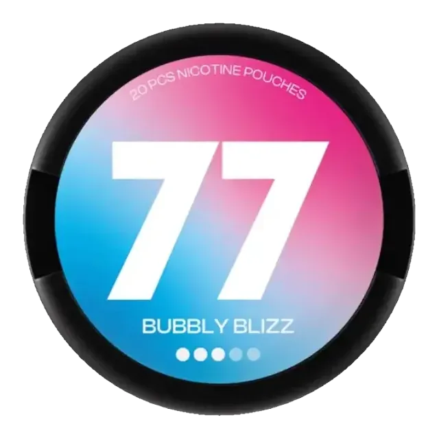 77 Bubbly Blizz 10.4mg nicotine pouch can