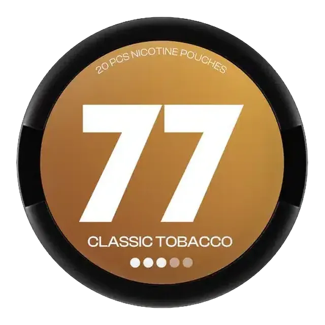 77 Classic Tobacco nicotine pouch can
