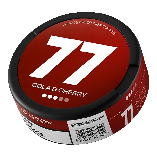77 Cola Cherry 10.4mg nicotine pouch can