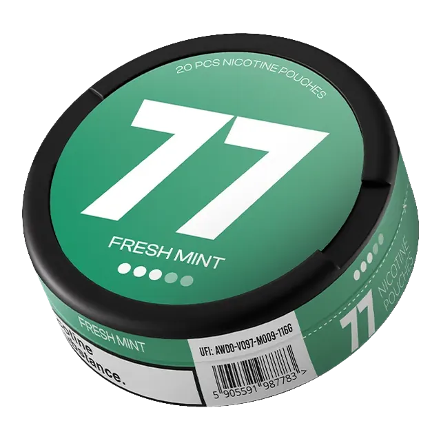 77 Fresh Mint nicotine pouch can