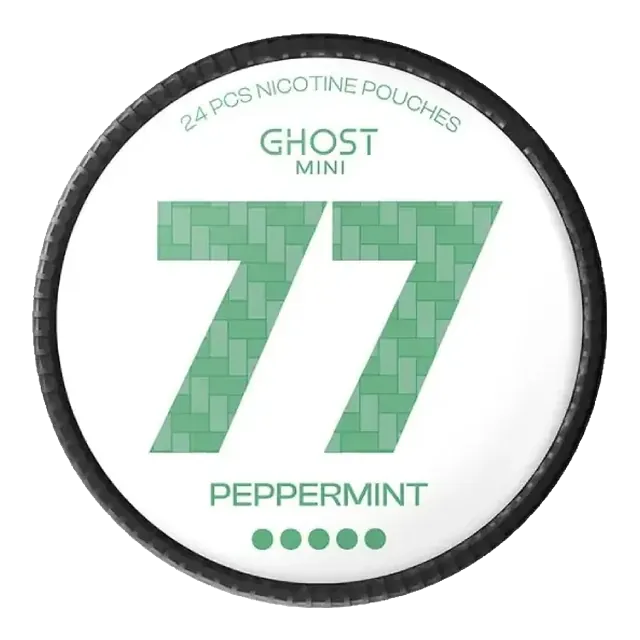 77 Ghost Mini Peppermint 20mg nicotine pouch can
