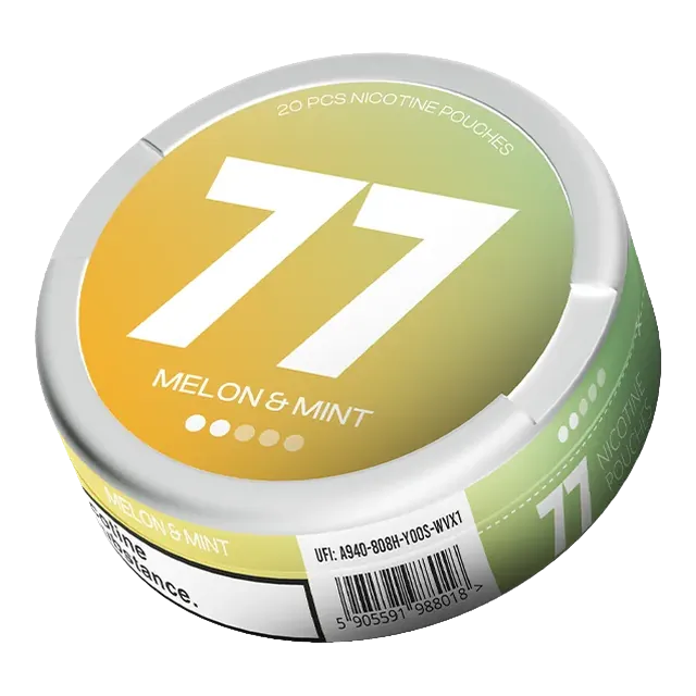 77 Melon Mint 5.2mg nicotine pouch can