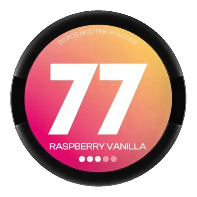 77 New Raspberry Vanilla 10.4mg nicotine pouch can
