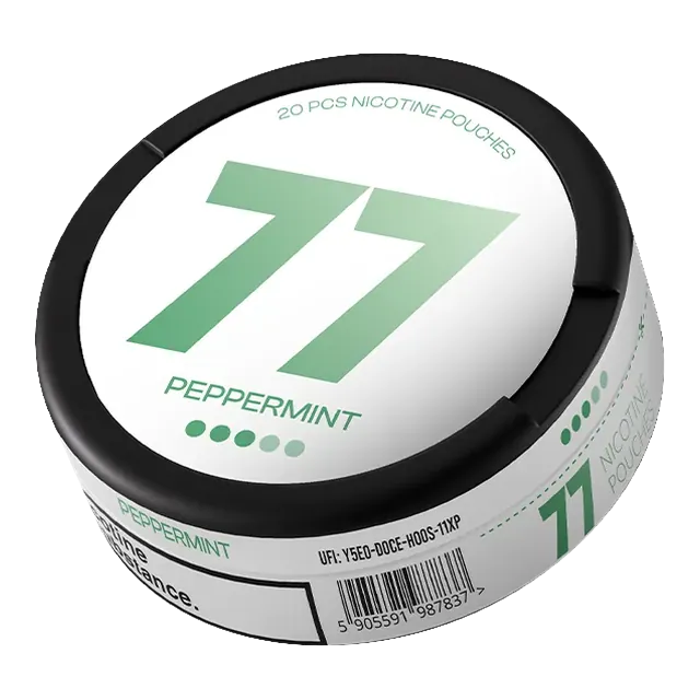 77 Peppermint 10.4mg nicotine pouch can