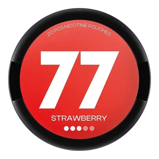 77 Strawberry 10.4mg nicotine pouch can