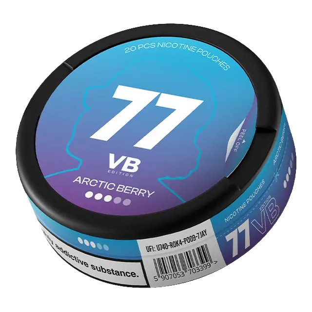 77 VB Edition Arctic Berry 10.4mg nicotine pouch can