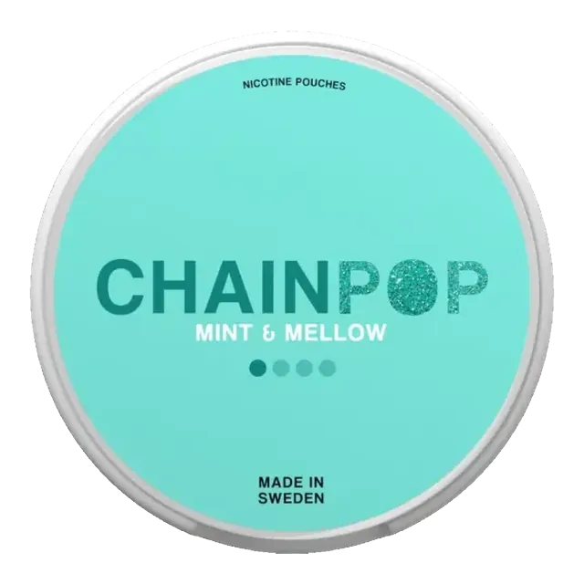 Chainpop Mint and Mellow 5mg nicotine pouch can