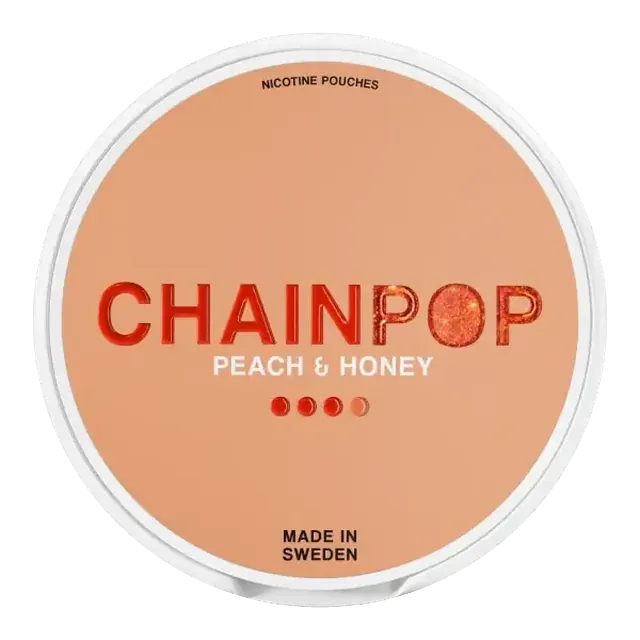 Chainpop Peach Honey 9mg nicotine pouch can