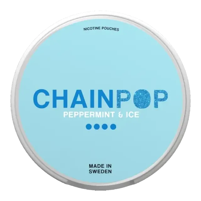 Chainpop Peppermint and Ice 11.4mg nicotine pouch can