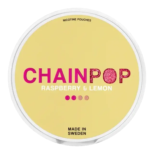 Chainpop Raspberry Lemon 5mg nicotine pouch can
