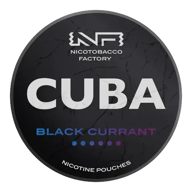 Cuba Black Black Current 43mg nicotine pouch can