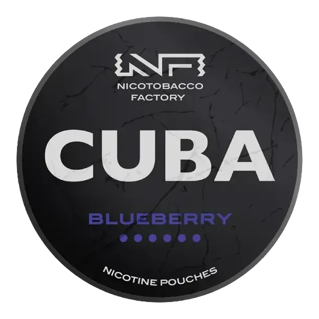 Cuba Black Blueberry Slim 43mg nicotine pouch can