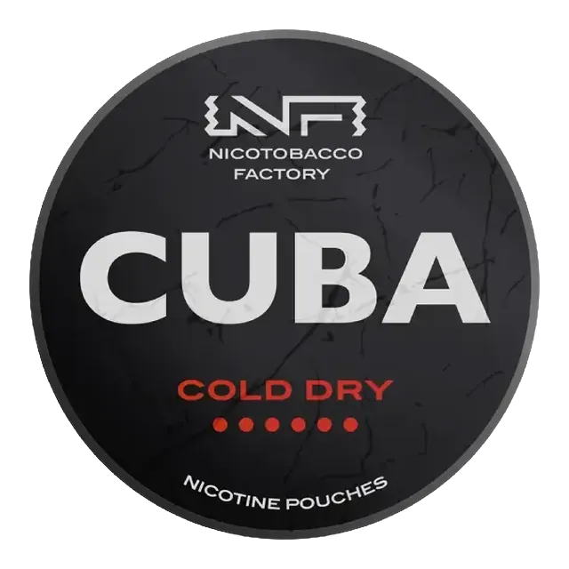 Cuba Black Cold Dry 43mg nicotine pouch can