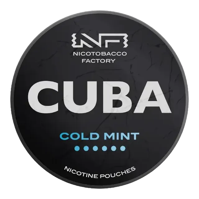 Cuba Black Cold Mint 43mg nicotine pouch can