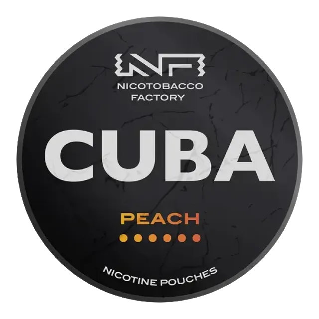 Cuba Black Peach 43mg nicotine pouch can