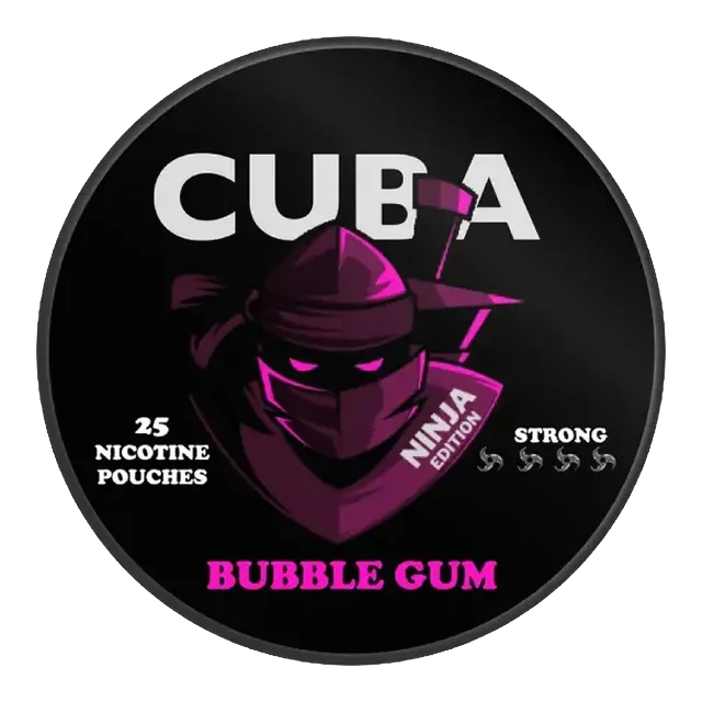 Cuba Ninja Bubble Gum Slim Strong 15.6mg nicotine pouch can