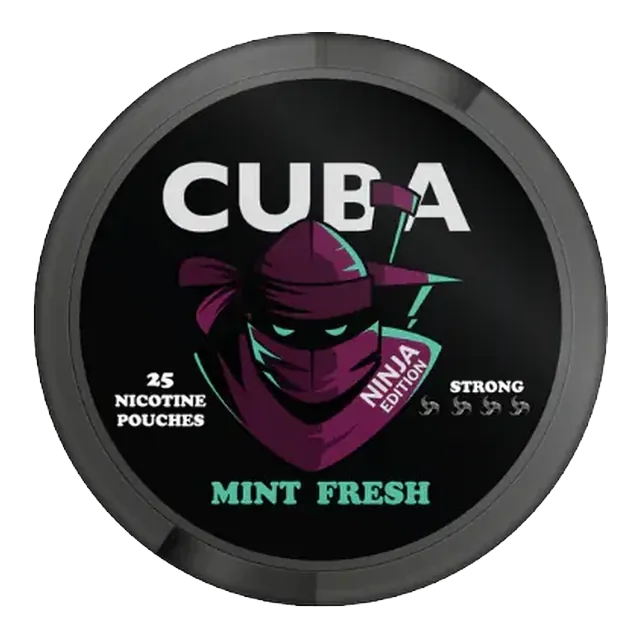 Cuba Ninja Edition Mint Fresh 15.6mg nicotine pouch can