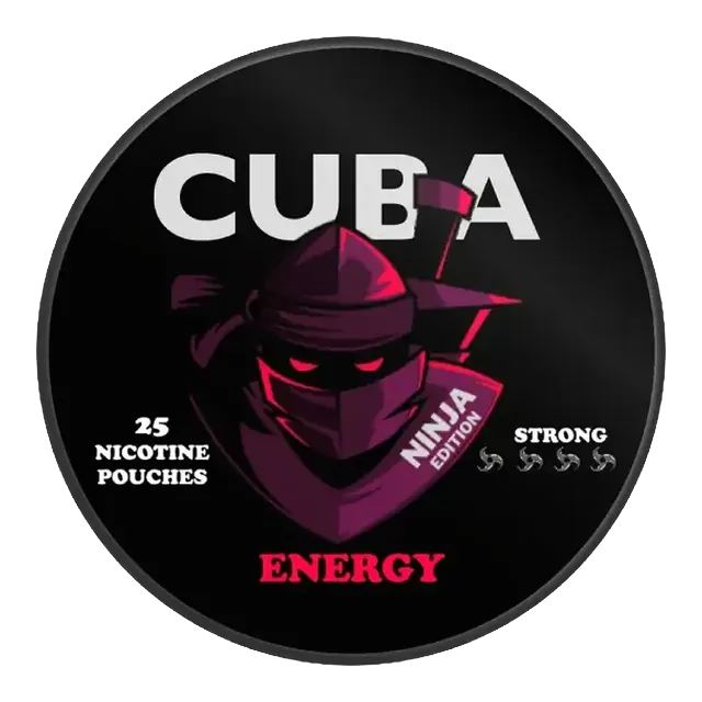 Cuba Ninja Energy Slim Strong 15.6mg nicotine pouch can