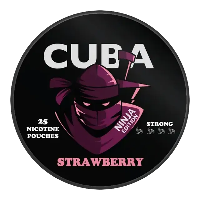 Cuba Ninja Strawberry Strong 15.6mg nicotine pouch can