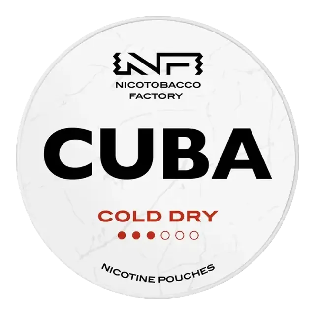Cuba White Cold Dry 10.4mg nicotine pouch can