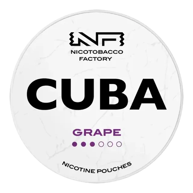 Cuba White Grape 10.4mg nicotine pouch can