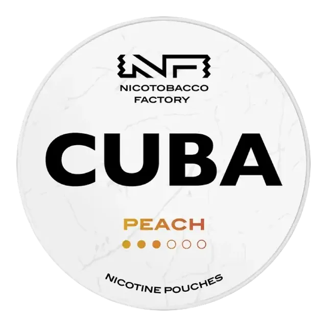 Cuba White Peach 10.4mg nicotine pouch can