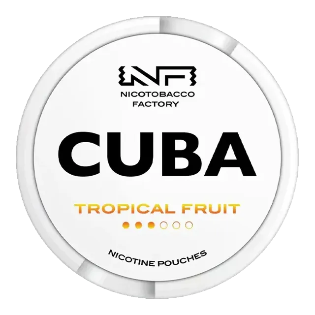Cuba White Tropical Fruit 10.4mg nicotine pouch can
