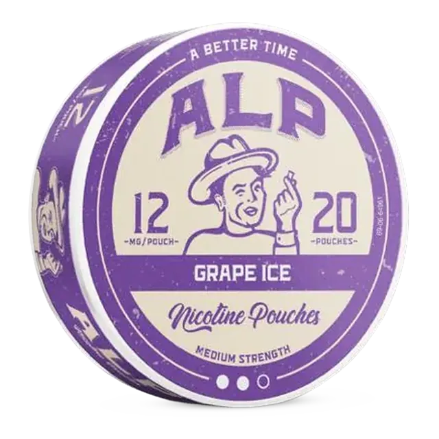EU ALP Grape Ice 12mg nicotine pouch can