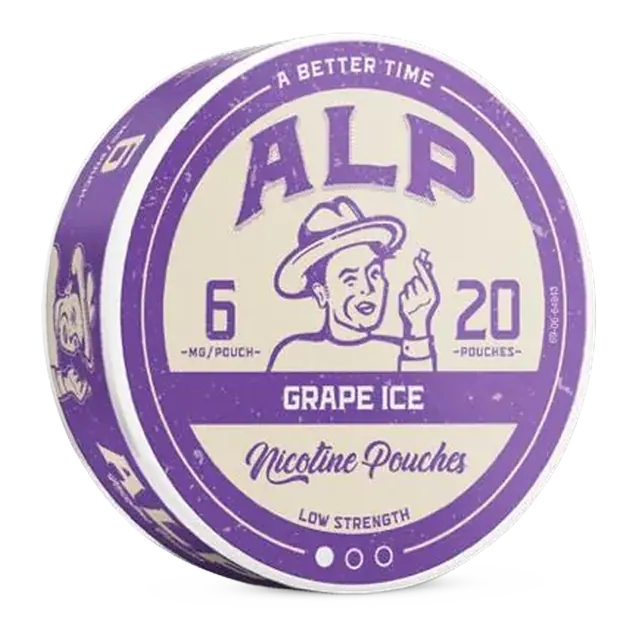 EU ALP Grape Ice 6mg nicotine pouch can