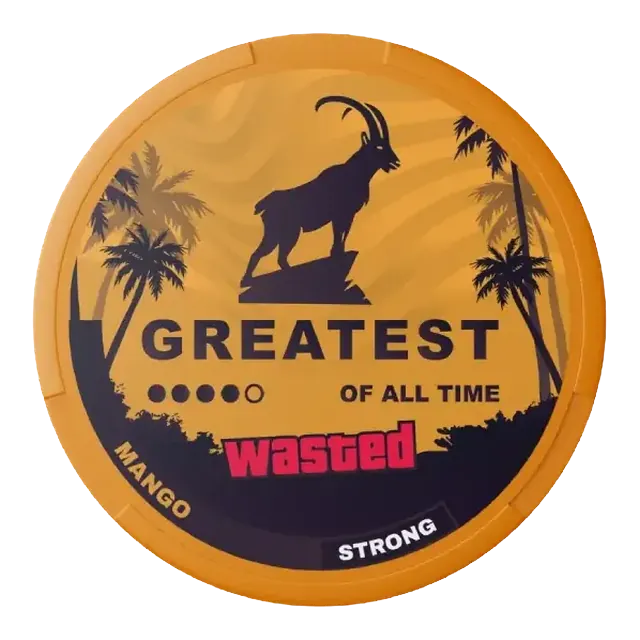 Greatest Wasted Mango Strong 12mg nicotine pouch can