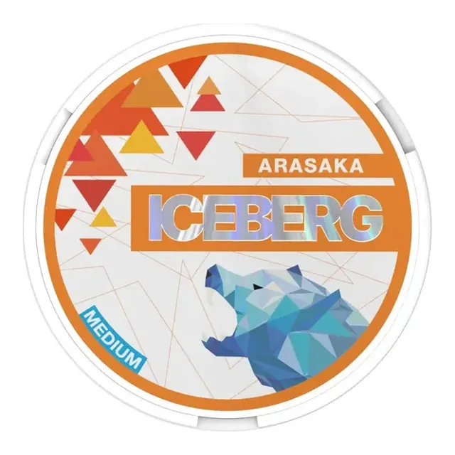 Iceberg Arasaka 20mg nicotine pouch can