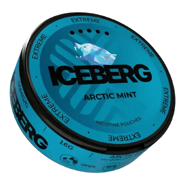 Iceberg Arctic Mint 40mg nicotine pouch can