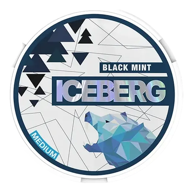 Iceberg Black Mint 20mg nicotine pouch can