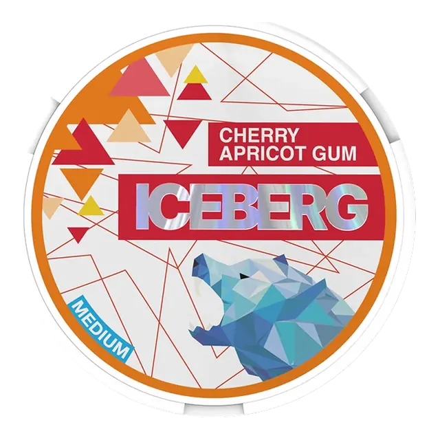 Iceberg Cherry Apricot Gum 20mg nicotine pouch can