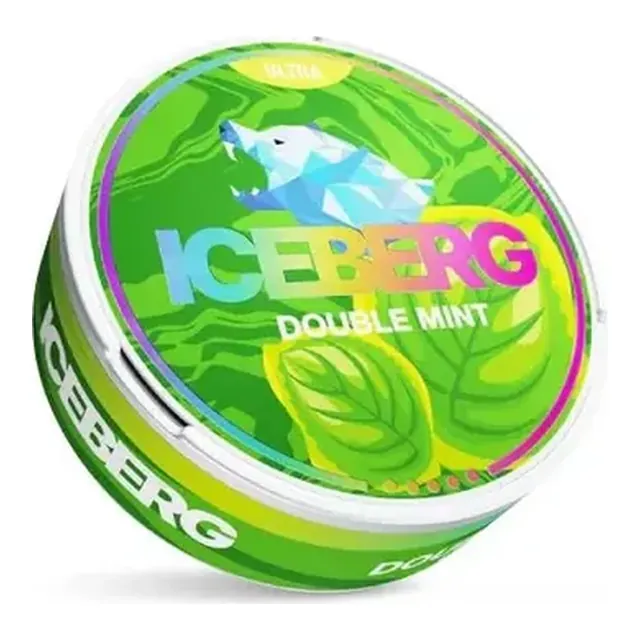 Iceberg Double Mint Ultra 50mg nicotine pouch can