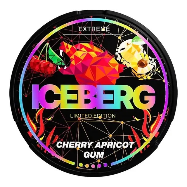 Iceberg Extreme Cherry Apricot Gum 50mg nicotine pouch can