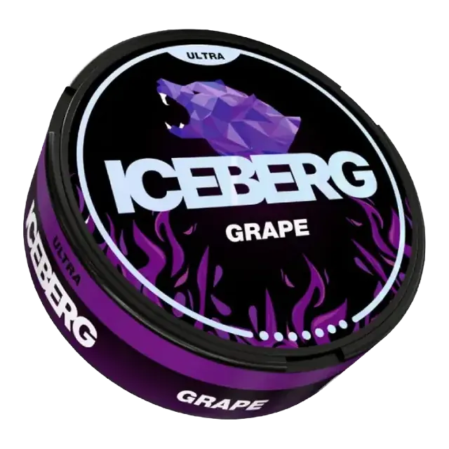 Iceberg Grape Ultra 56mg nicotine pouch can