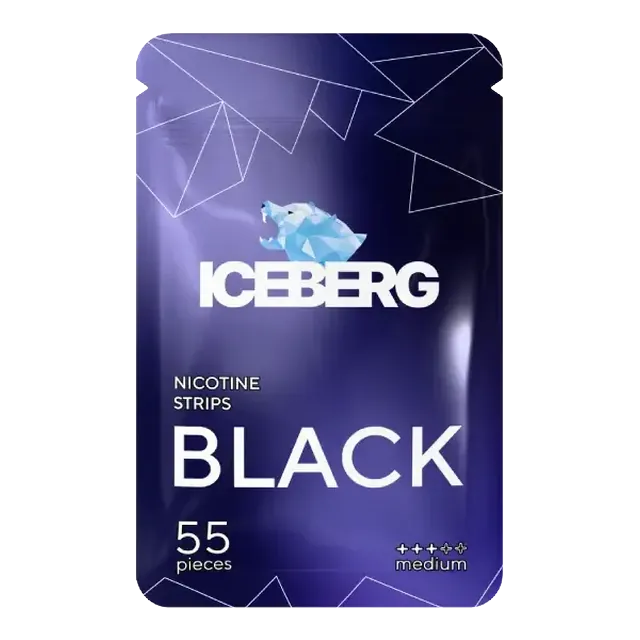 Iceberg Nicotine Strips Black 11mg nicotine pouch can