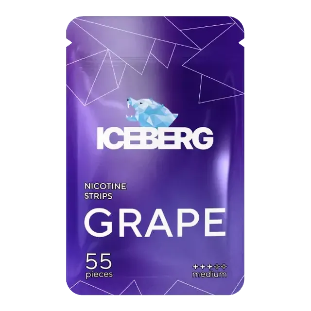 Iceberg Nicotine Strips Grape 11mg nicotine pouch can