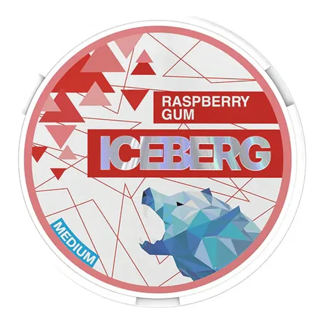 Iceberg Raspberry Gum 20mg nicotine pouch can