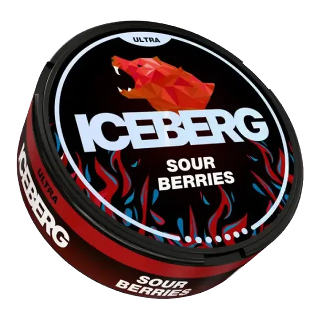 Iceberg Sour Berries Ultra 56mg nicotine pouch can