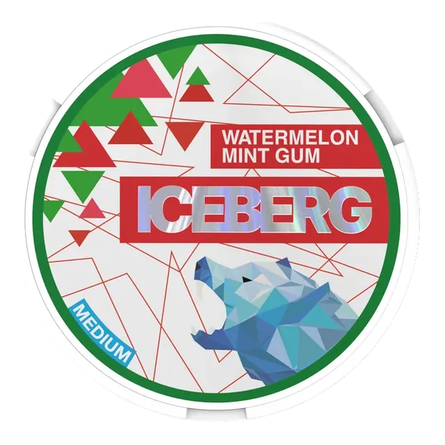 Iceberg Watermelon Mint Gum 20mg nicotine pouch can