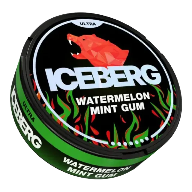 Iceberg Watermelon Mint Gum Ultra 56mg nicotine pouch can