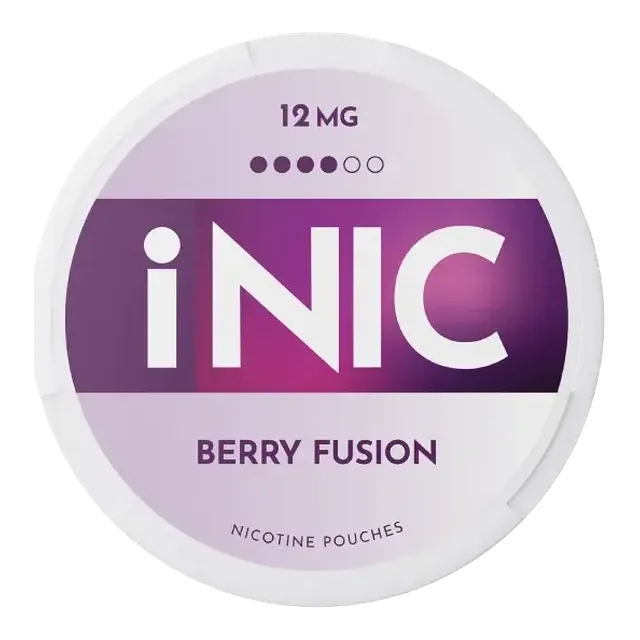 iNic Berry Fusion 12mg nicotine pouch can
