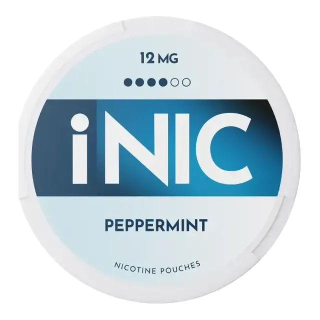 iNic Pepper Mint 12mg nicotine pouch can