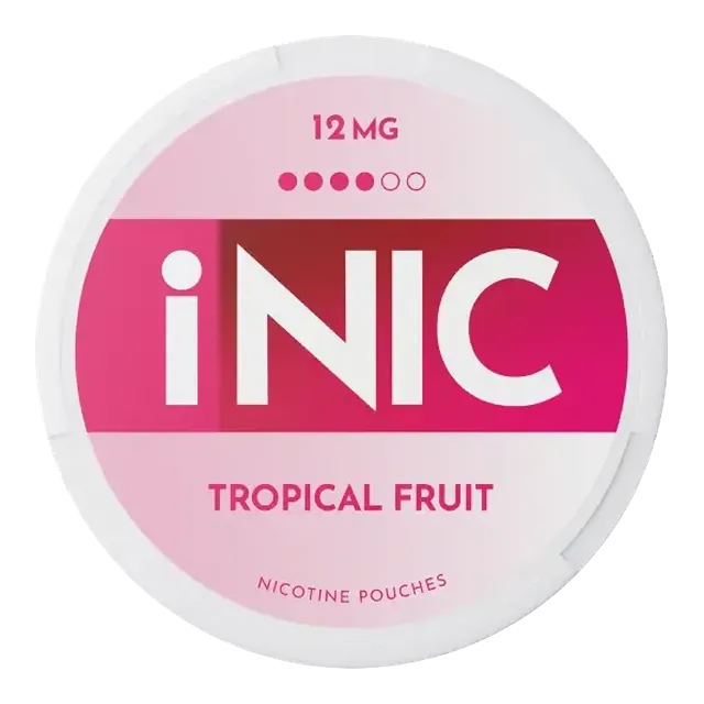 iNic Tropical Fruit 12mg nicotine pouch can