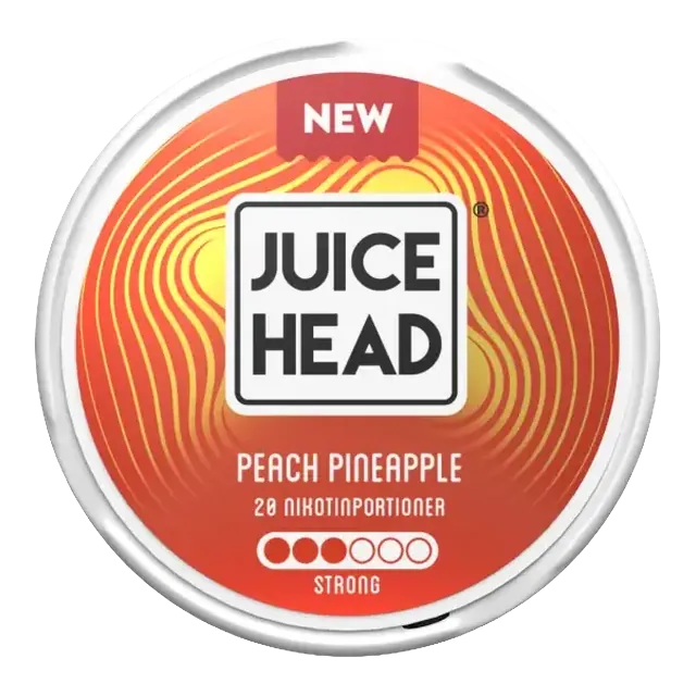 Juice Head Peach Pineapple Strong 9mg nicotine pouch can