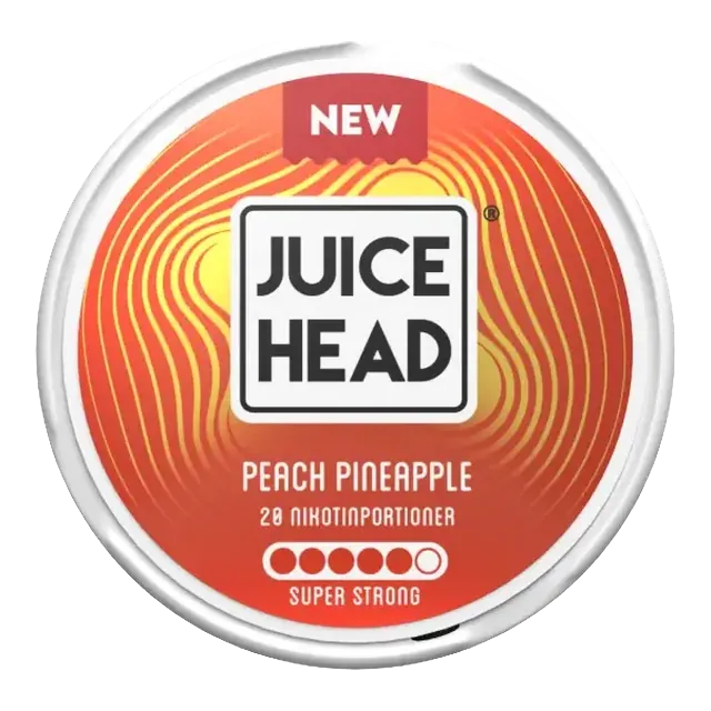 Juice Head Peach Pineapple Super Strong 14mg nicotine pouch can