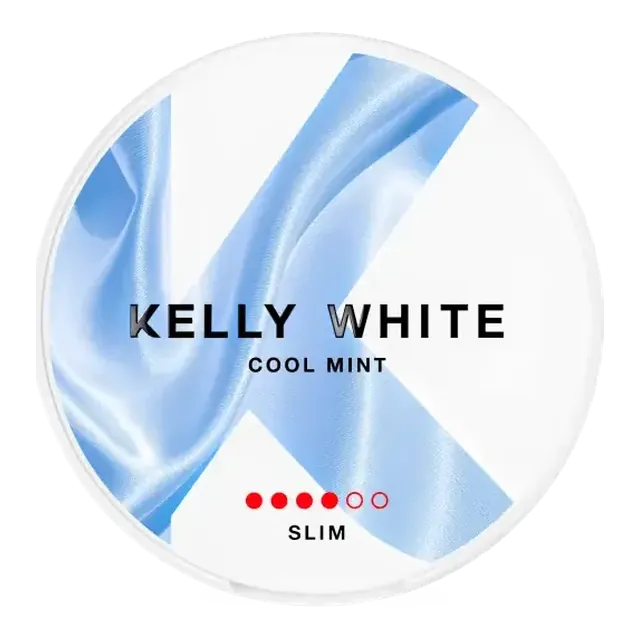Kelly White nicotine pouch can