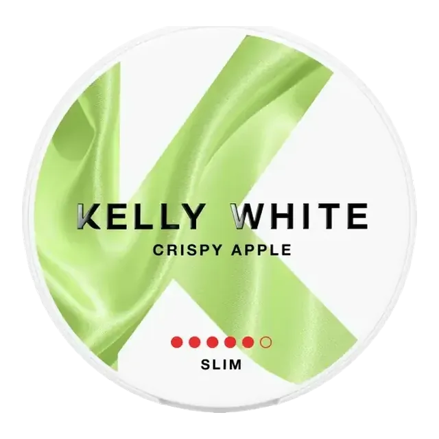 Kelly White Crispy Apple Slim Extra Strong 10mg nicotine pouch can